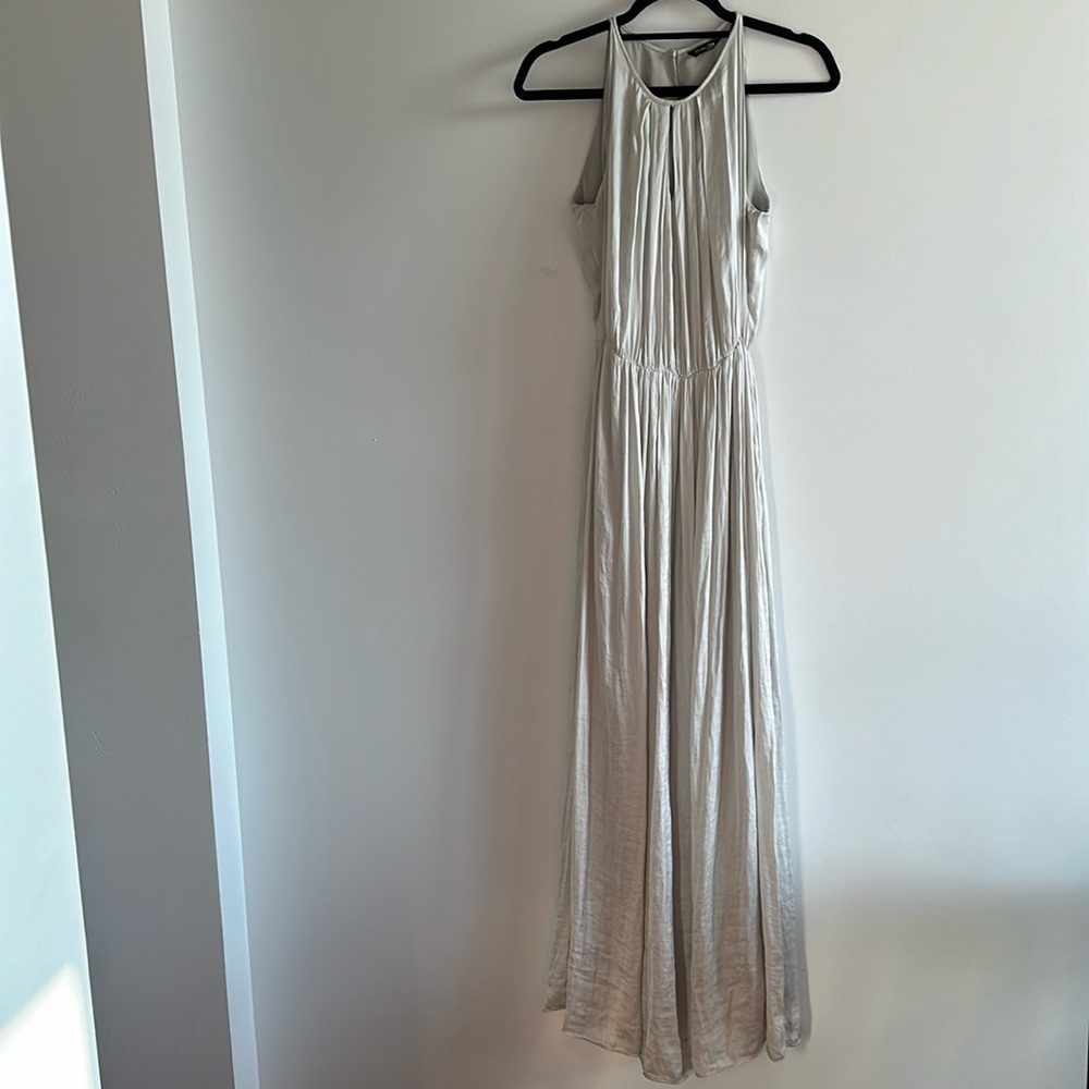 Massimo Dutti light gray maxi sleeveless dress .  Size 6